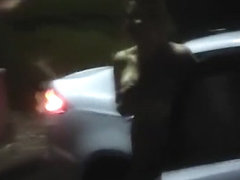 B Flowers (Brooke) sucks n fucks fat old man in parking lot