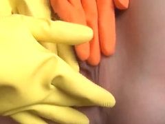 Sucked by the Cleaners in their Rubber Gloves