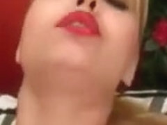 Hot blonde masturbating