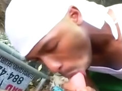 White guy gets bj from ebony gangsta