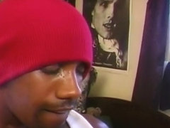 An Ebony Stud Blows His Hot Load