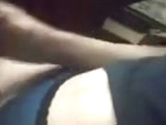 Feminine boy cums with his panties on