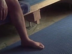 Nude woman spied in spa