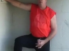 Daddy jerks off in public