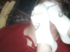 Slave worships my dirty white ankle socks