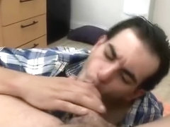 Kinky POV gay blowjob with slutty boy