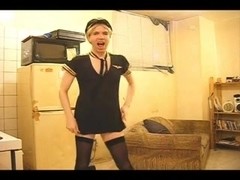 Uniformed CD dancing & wanking