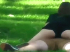 Voyeur couple in park