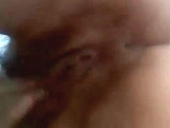 Erika rubs her hairy pussy to cum