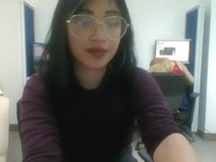 Sexy Asian babe masturbating with a friend