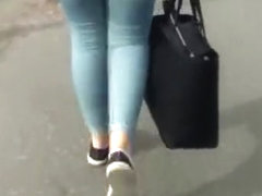 Candid jeans ass