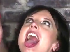 Foxy Beauty Gets Cumshot On Her Face Gulping All The Charge