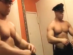 Gino dressed as a cop