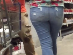 Hot Latina Ass Close Up Jeans VPL