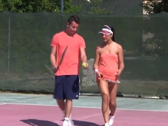 Amazing pornstars Ana Rose and Antonia Sainz in horny outdoor, college adult movie