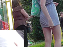 Young girl presents her voyeur upskirts goodies