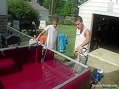 RaunchyTwinks Video: Jason and Korey's garage fuck