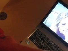 Watching porn and using cum as lube