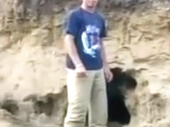 Naked in a grassy field