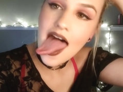 long tongue cutie showing off