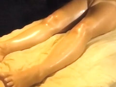 Seductive girlfriend's pelvis gets massaged by black man