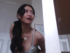 Blowjob by beautiful asian student