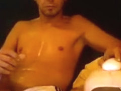 Wank in old Adidas short