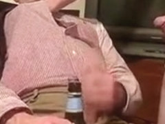 Pissing on WETMAN69 in his clothing, jerk-off with cum