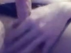 Playing with balls and hard cock