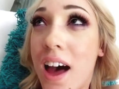 Skinny pale blonde teen Lily LaBeau gets nasty