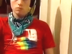 Twink scout jacks off and cums