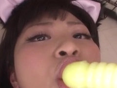Aika Hoshino gets drilled with huge toys
