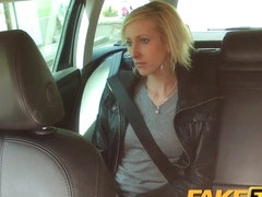 FakeTaxi: Blond acquires tricked into taxi oral-service
