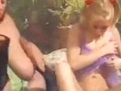 Fat Has Some Fun With A Small Blond Girl