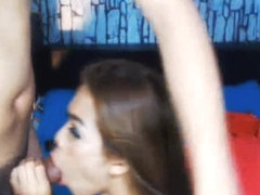 Two Tranny Babe Sucking And Fucking On Webcam