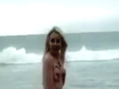 Nude hottie on the beach gets intensely fucked by a pervert