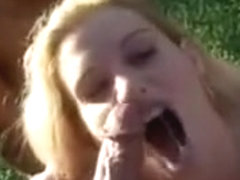 Horny Blondie Group Sex Outdoors