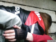 Outdoor blowjob and sex amateur video