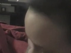 Ebony milf sucks a big black cock sloppy head