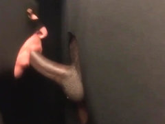 Uncut BBC shoot a big load at glory hole