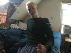 RARE HOT BLONDE COLLEGE TEEN JERKING + moaning