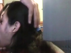 Closeup blowjob of my girl sucking me off. hid that cam, behind the pc monitor.