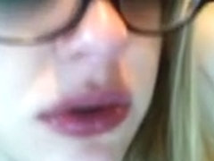 Horny blonde wants cum in her mouth on chat