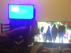 Watching a TV makes this couple bored so they fuck