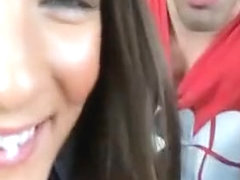 College teen takes penis deep in her insatiable mouth