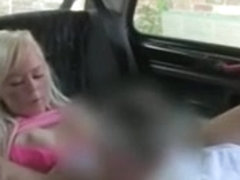 Blonde gets licked and fucked by her taxi driver