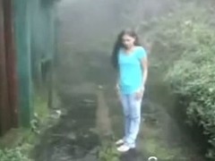 Lalin Cutie Legal Age Teenager Has A Quickie With Her BF In The Rain