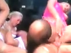 Hot blonde slut gets her tight wet pussy