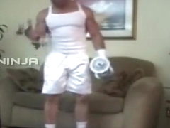 Nick Harmon workout and jerkoff