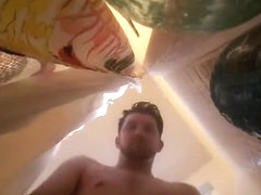 Jerking off in the shower